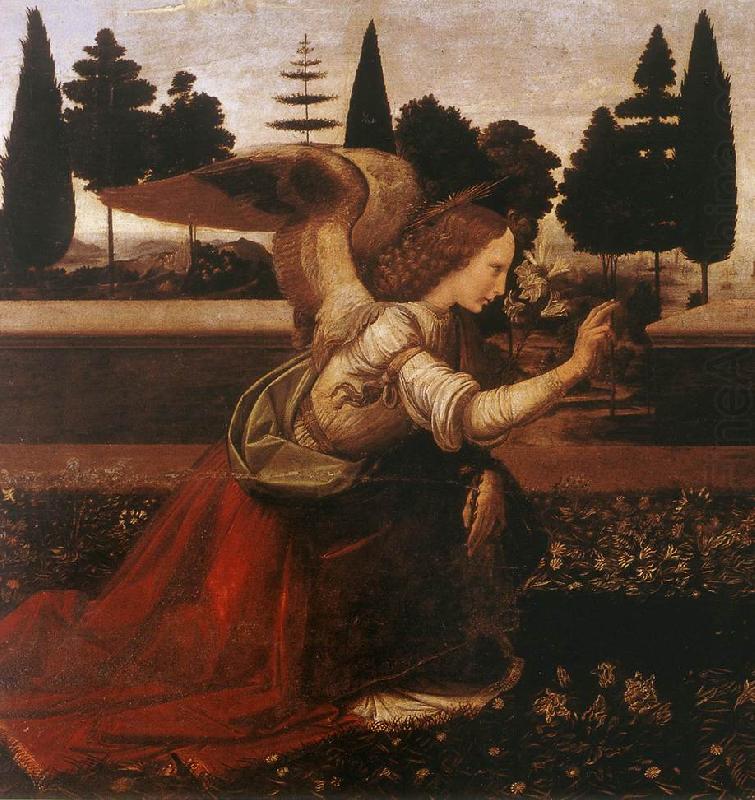 LEONARDO da Vinci Annunciation (detail) dg china oil painting image